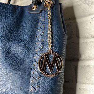 👜 Mia K. Farrrow - Navy Blue Large Shoulder Bag Crossbody Purse NWOT